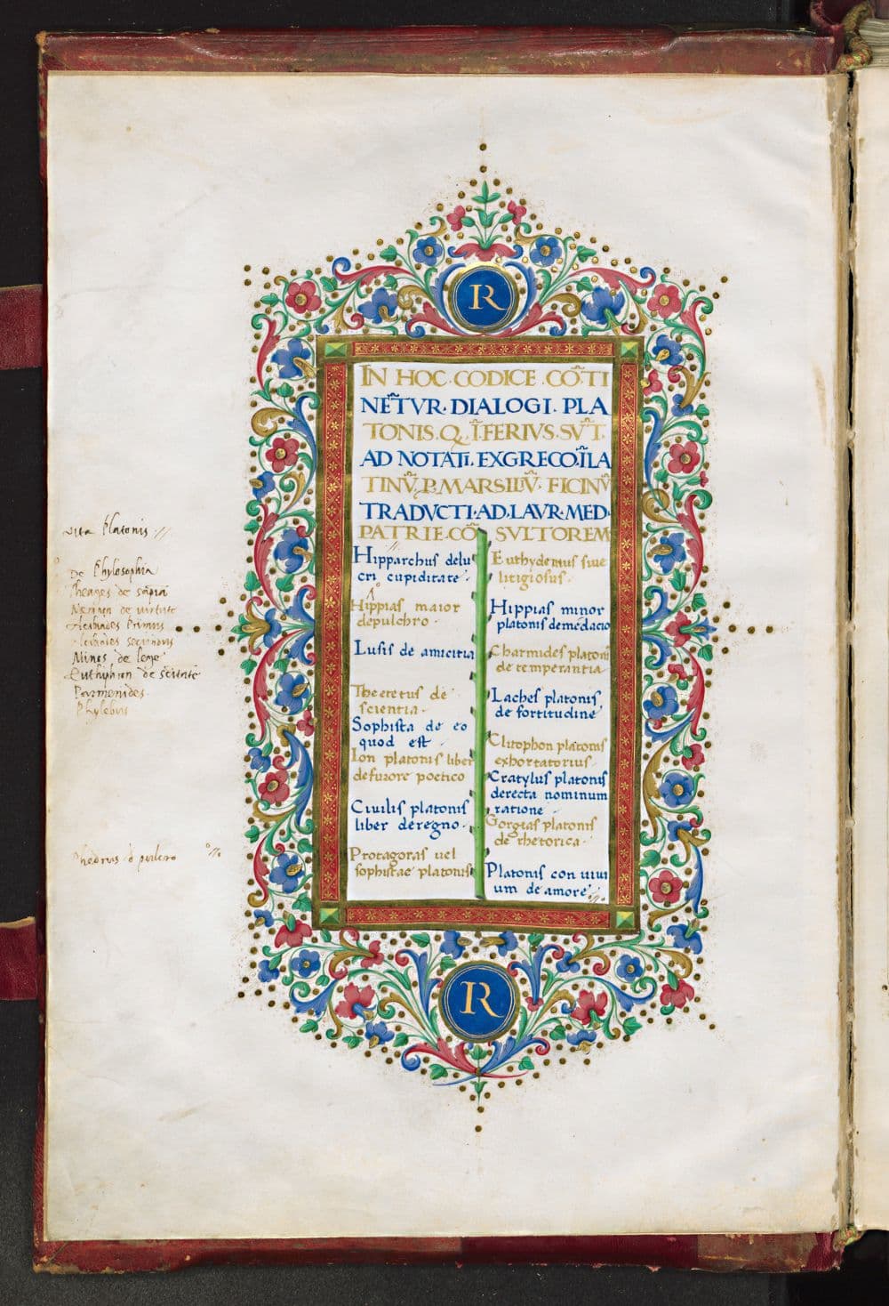 Plato, Dialogues (Ficino translation, with De Amore)