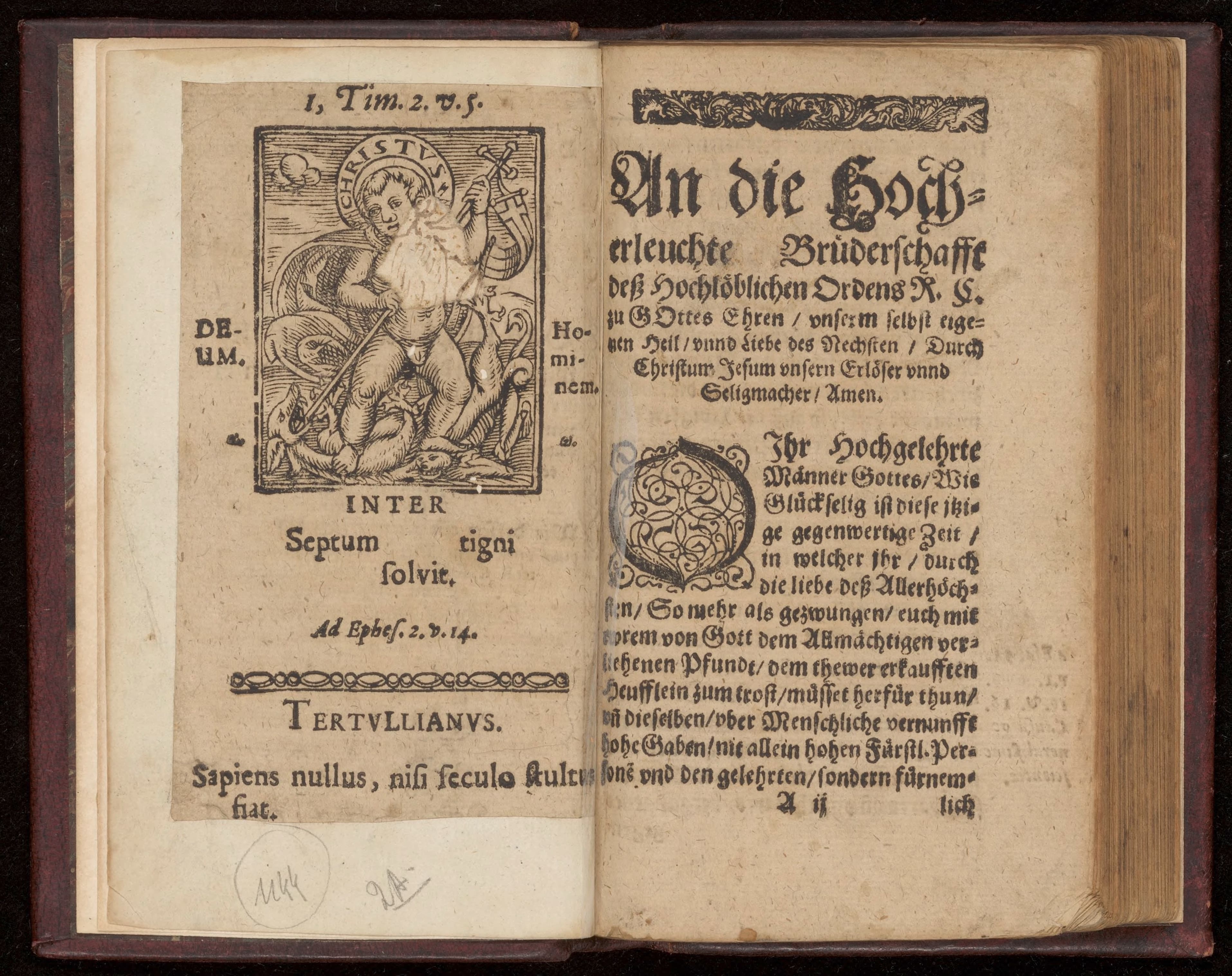 Echo der von Gott hocherleuchten Fraternitet dess löblichen Ordens R.C.