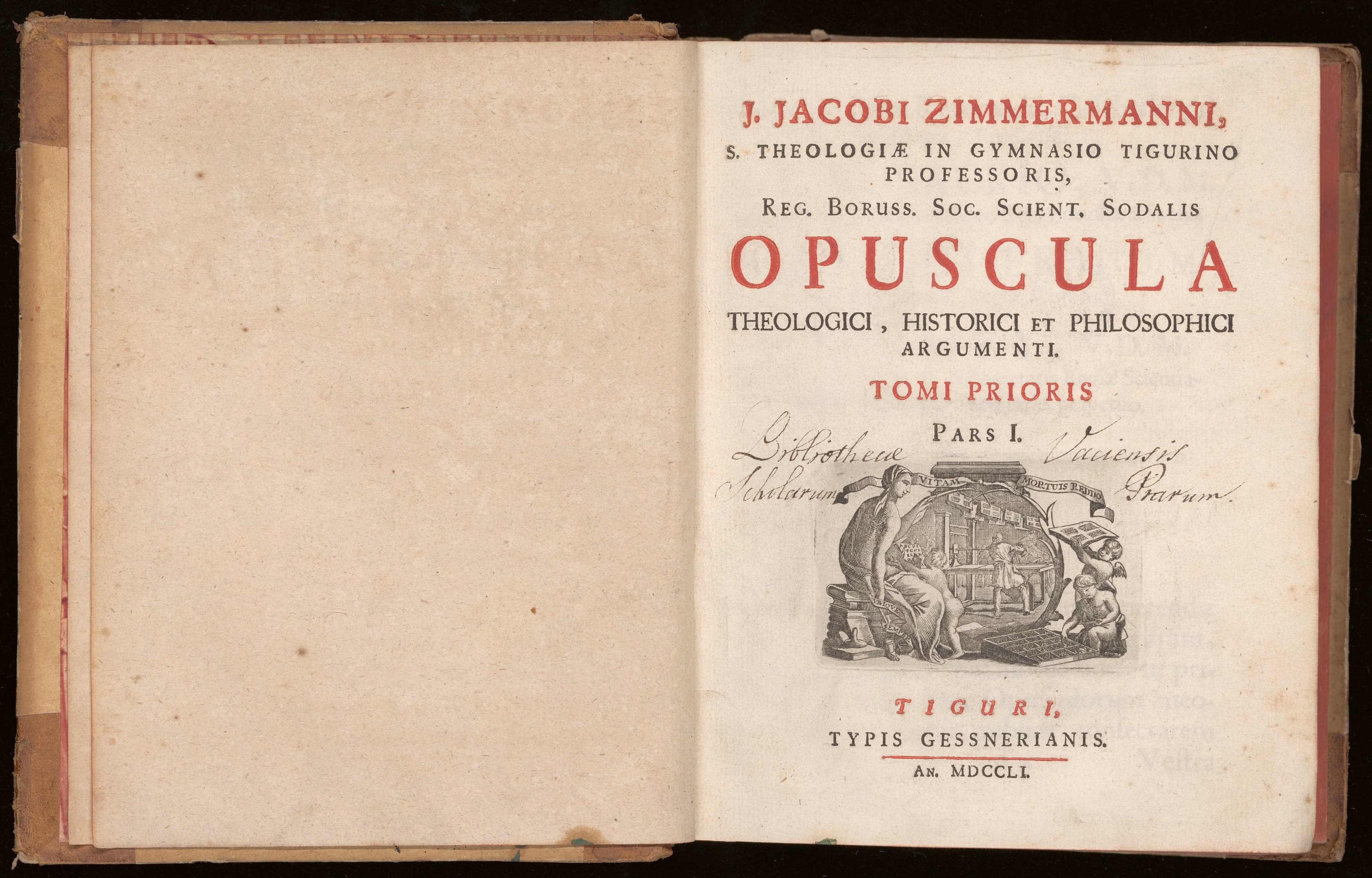 Opuscula theologici, historici et philosophici argumenti tomi prioris
