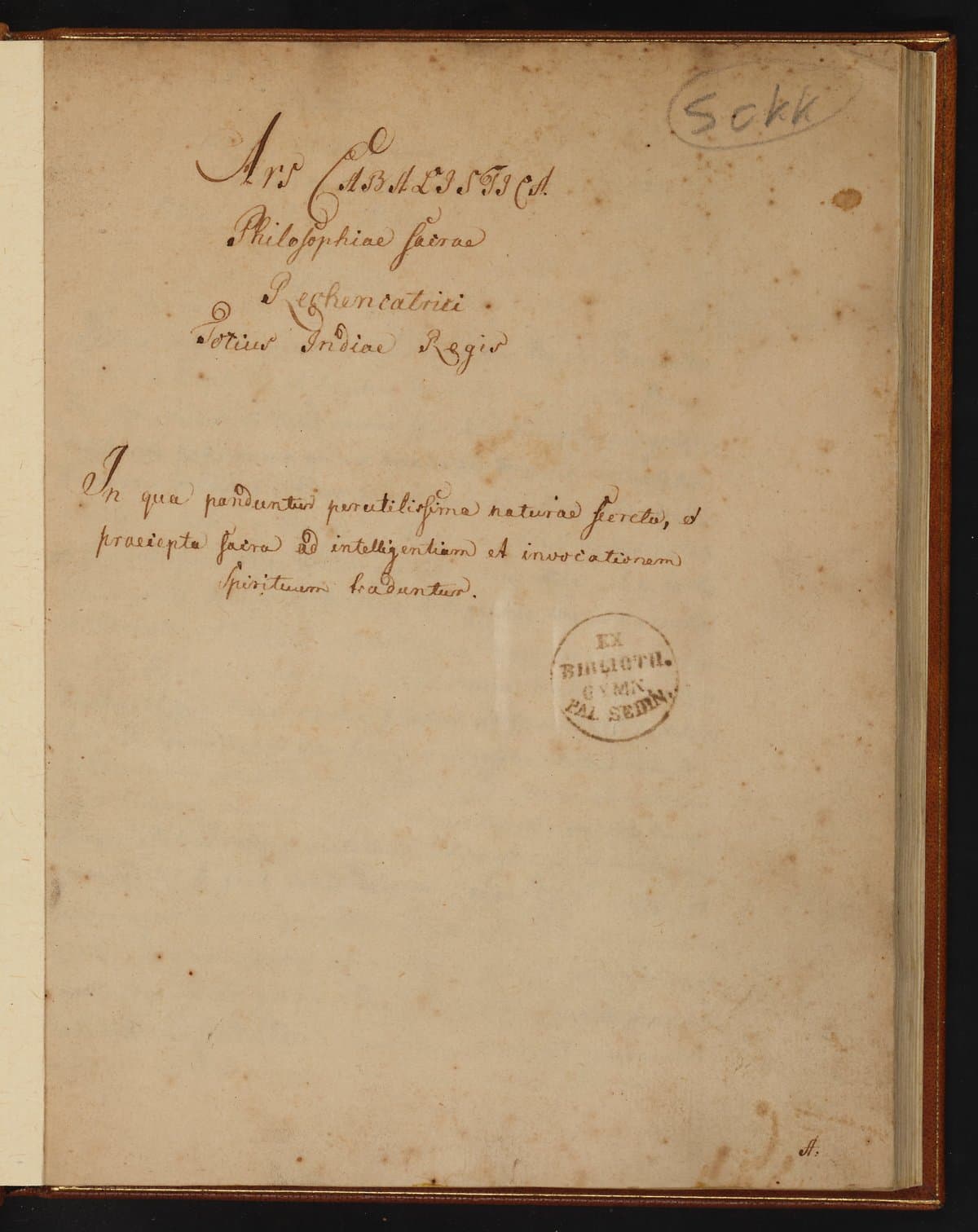 Ars cabalistica & Clavicula Salomonis (PH224)