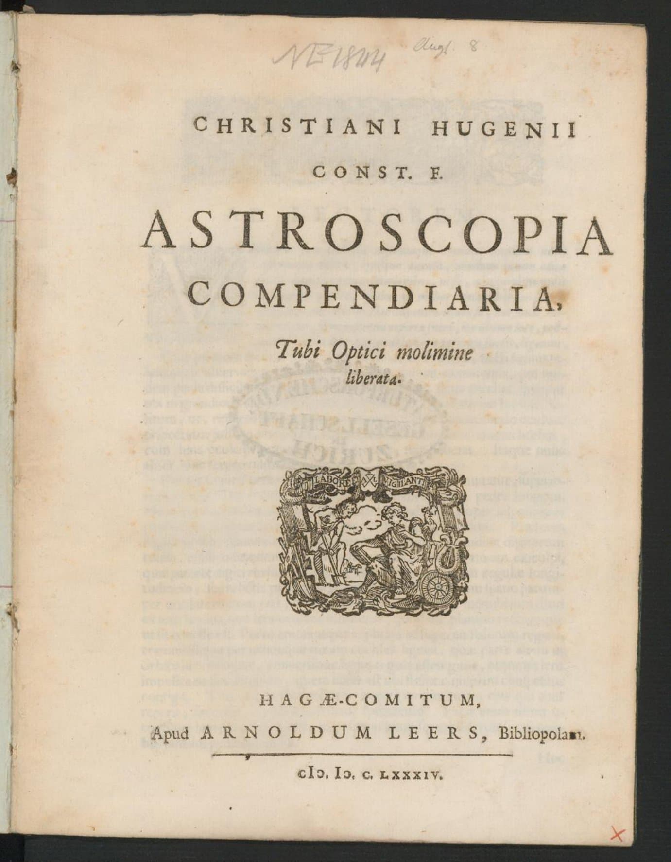 Christiani Hugenii Const. F. Astroscopia Compendiaria, Tubi Optici molimine liberata