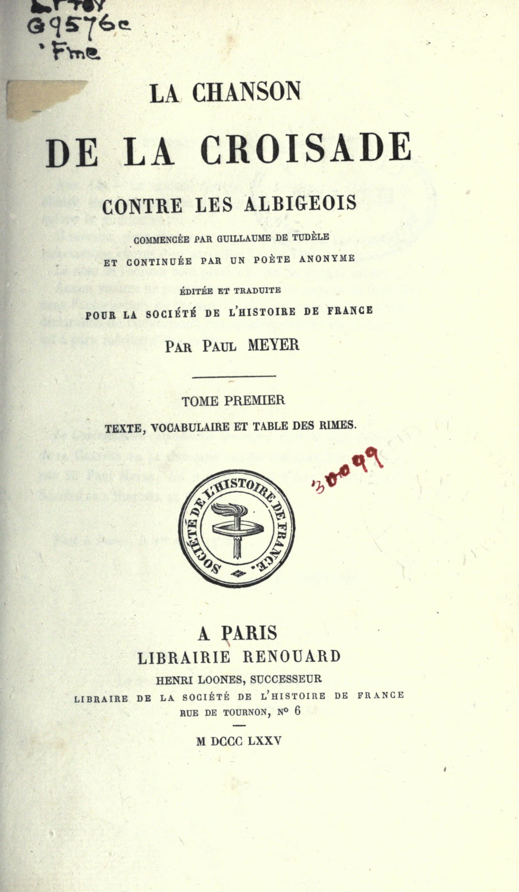 La Chanson de la Croisade contre les Albigeois