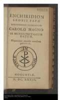 The Enchiridion of Pope Leo