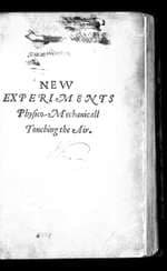 New Experiments Physico-Mechanical (1660)