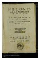 The Pneumatics of Hero of Alexandria