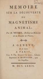 Mémoire sur la découverte du magnétisme animal