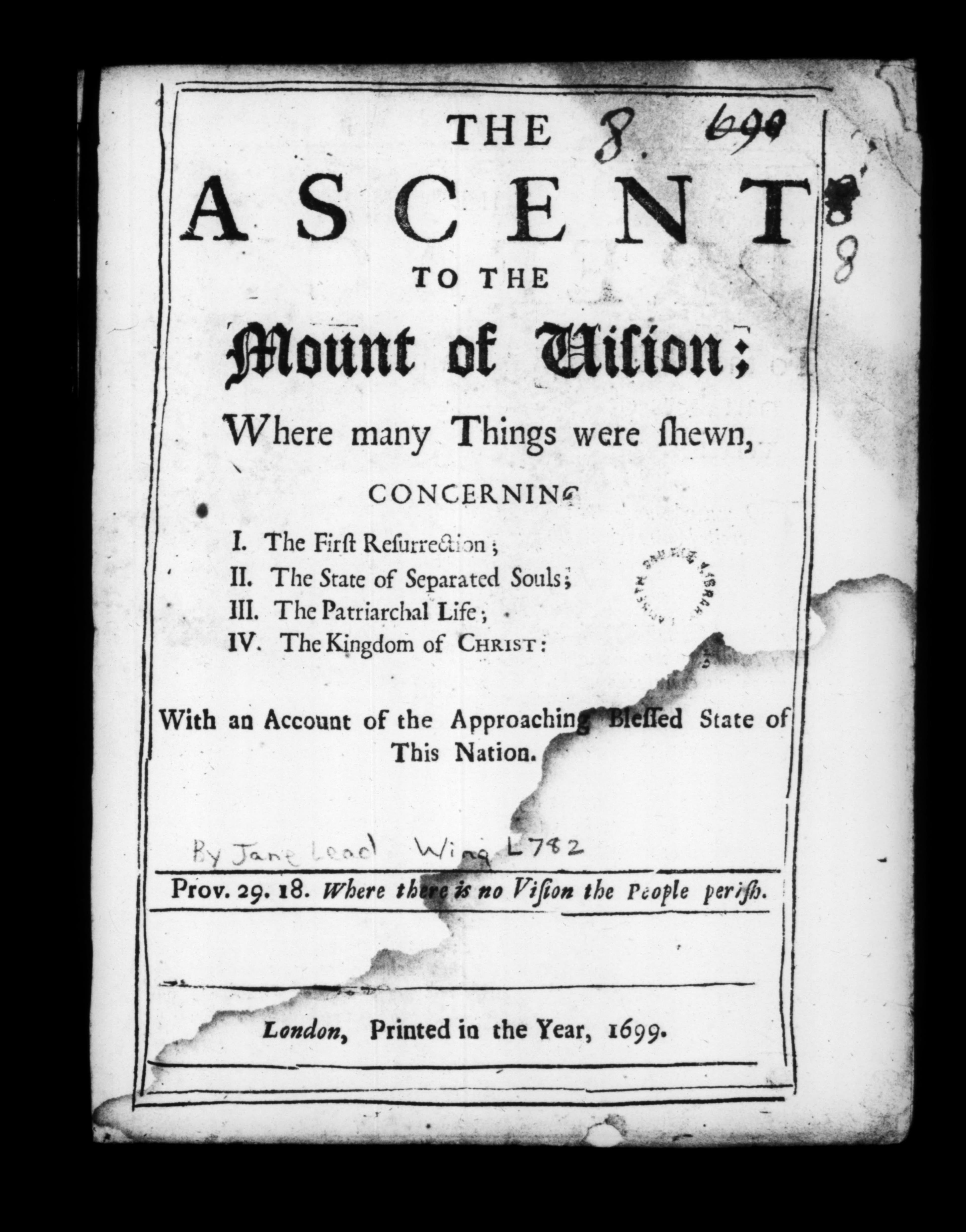 The Ascent to the Mount of Vision