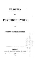 In Matters of Psychophysics