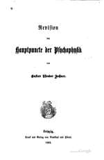 Revision of the Main Points of Psychophysics