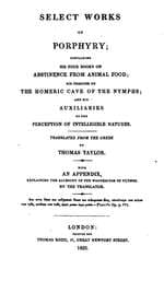 Select Works of Porphyry