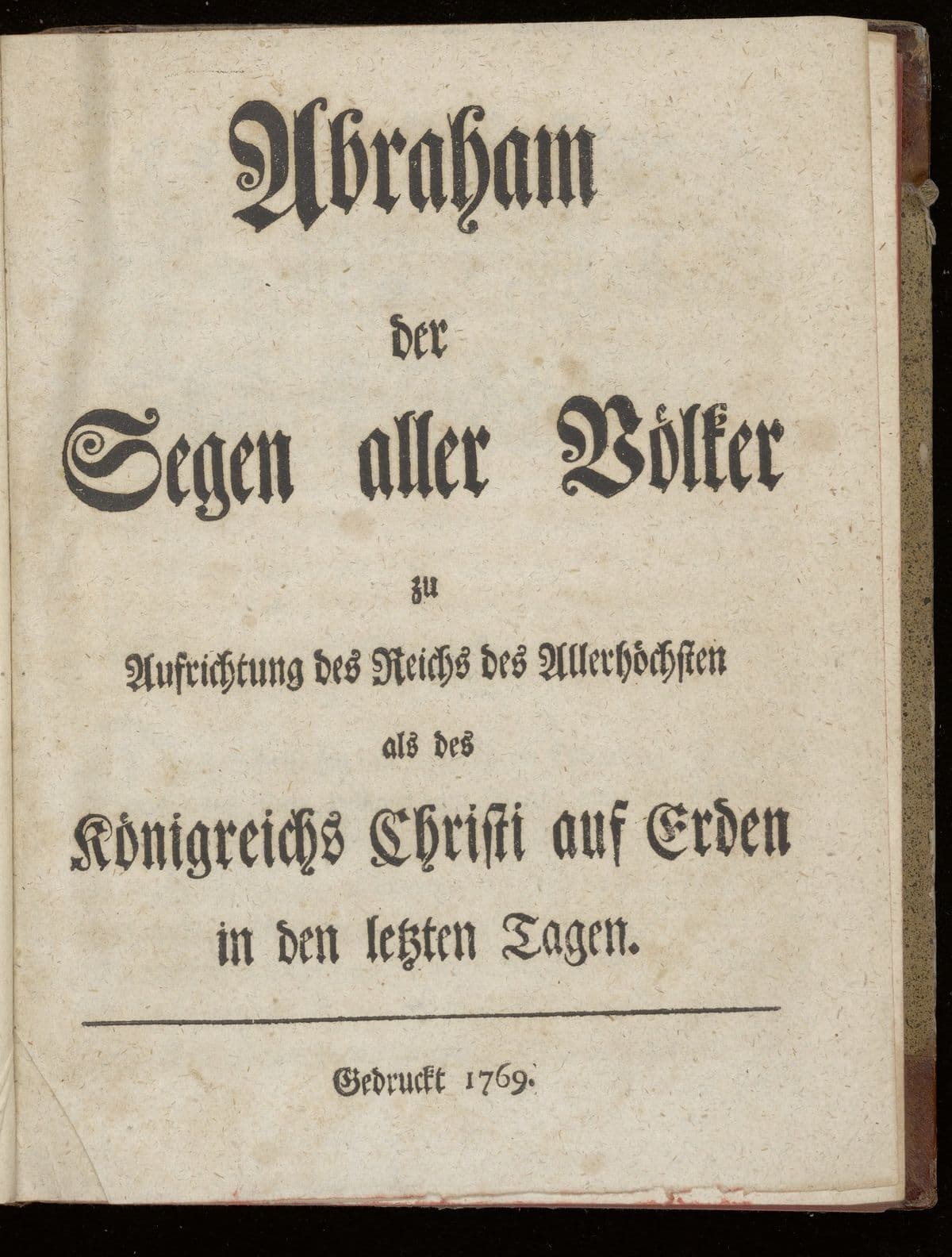 Abraham der Segen aller Völker