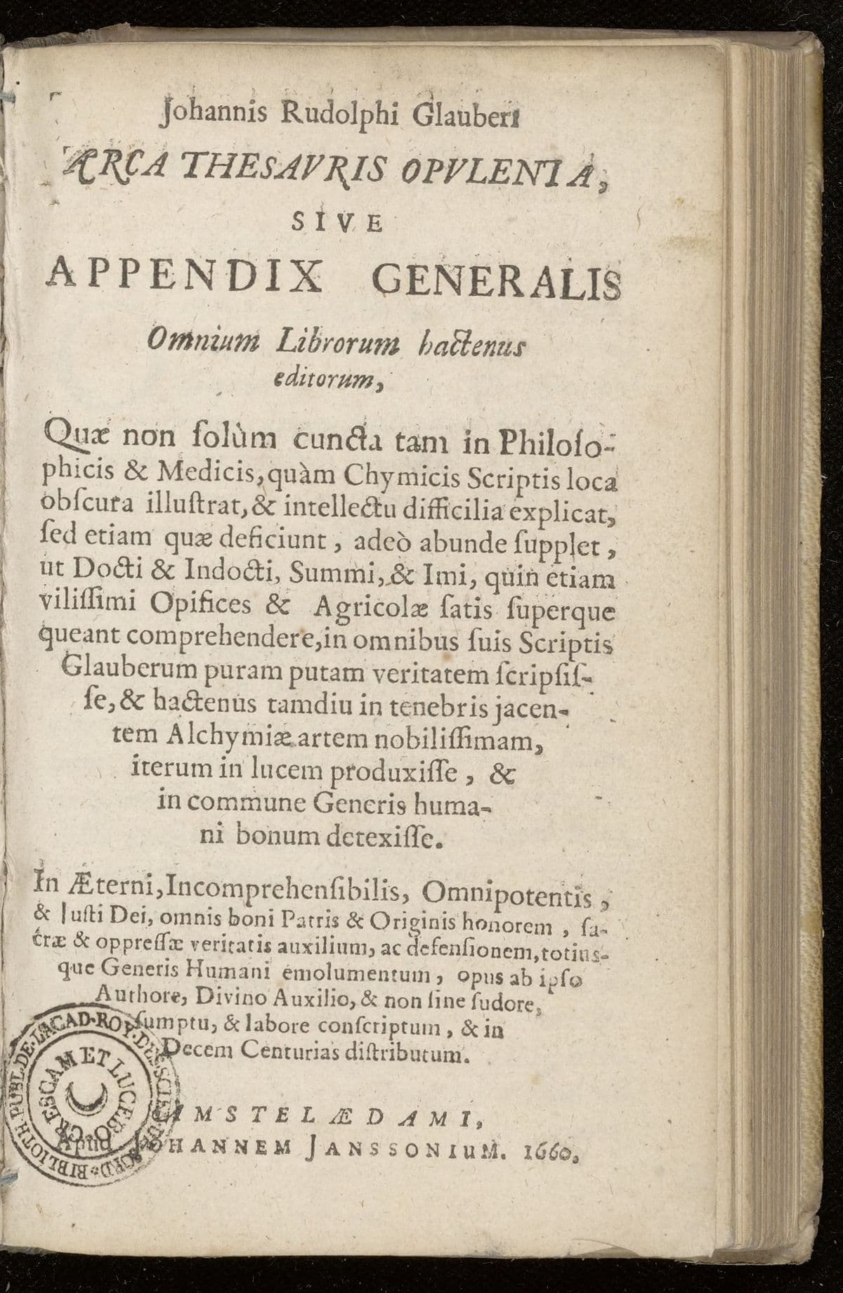 Arca thesauris opulenta