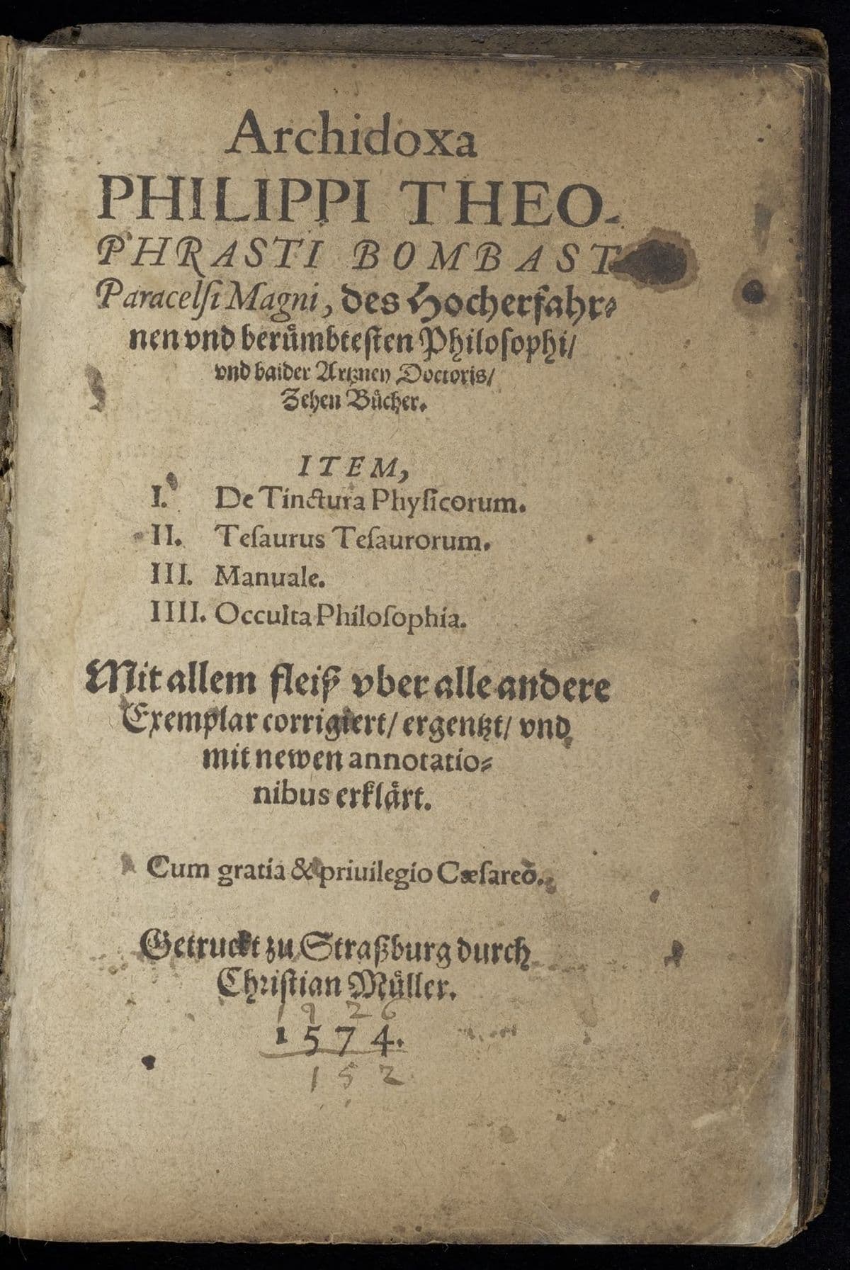 Archidoxa [...] Zehen Bücher