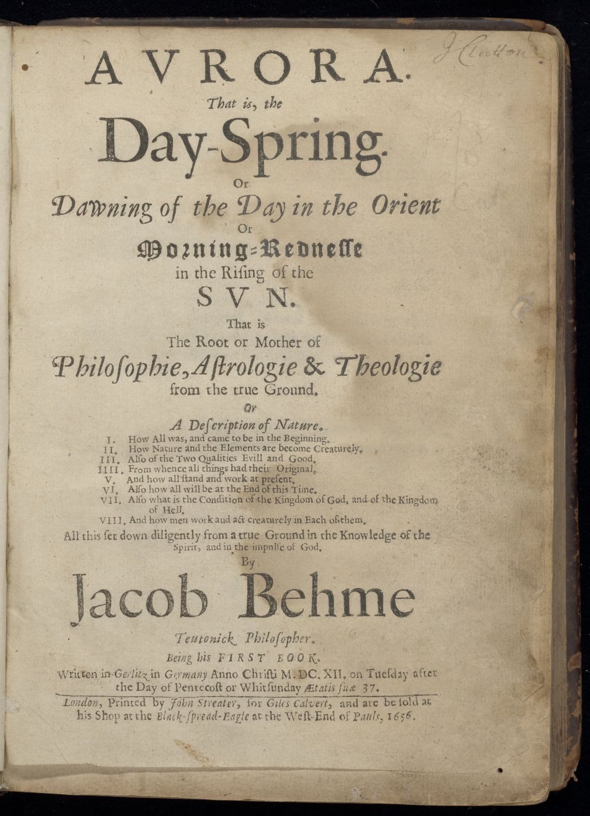 Aurora. That is, the day-spring