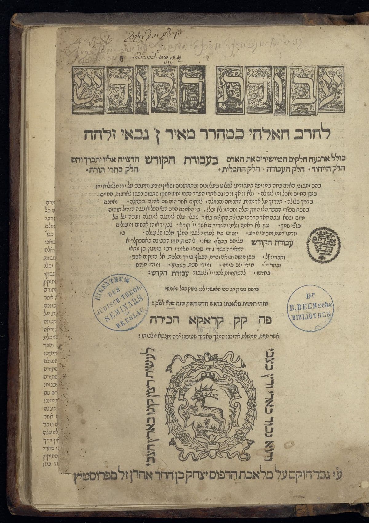 [Hebrew: Avodat ha-kodesh]