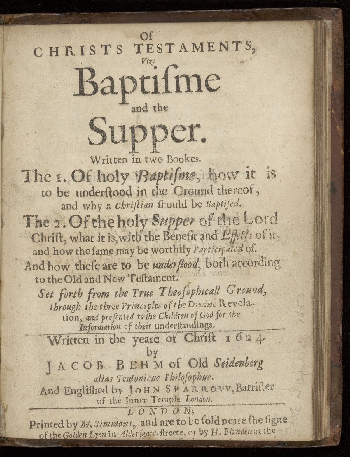 Of Christs testaments