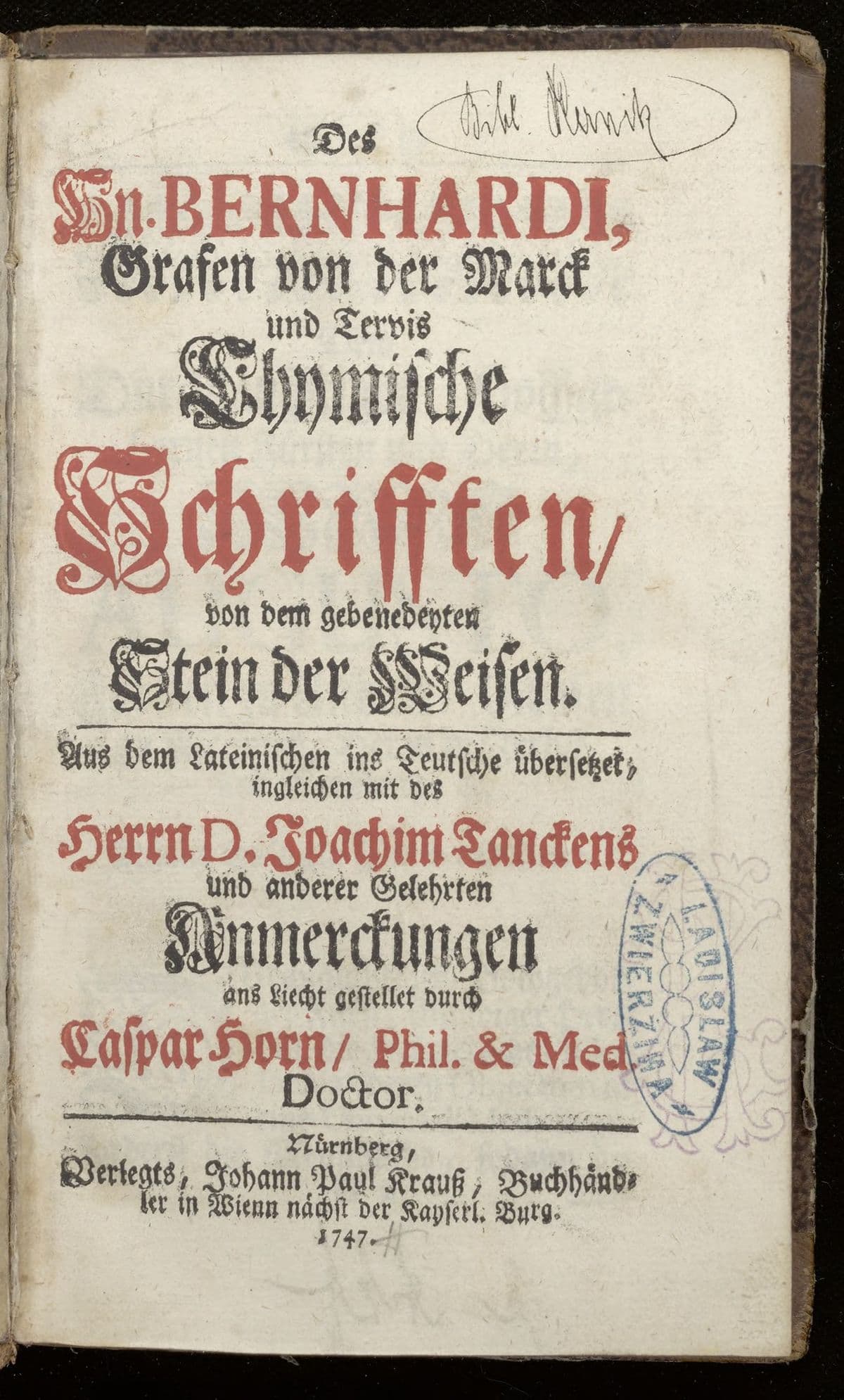 Chymische Schrifften