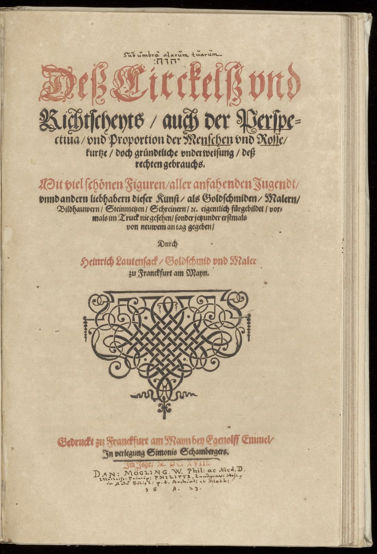 Des Circkelsz und Richtscheyts