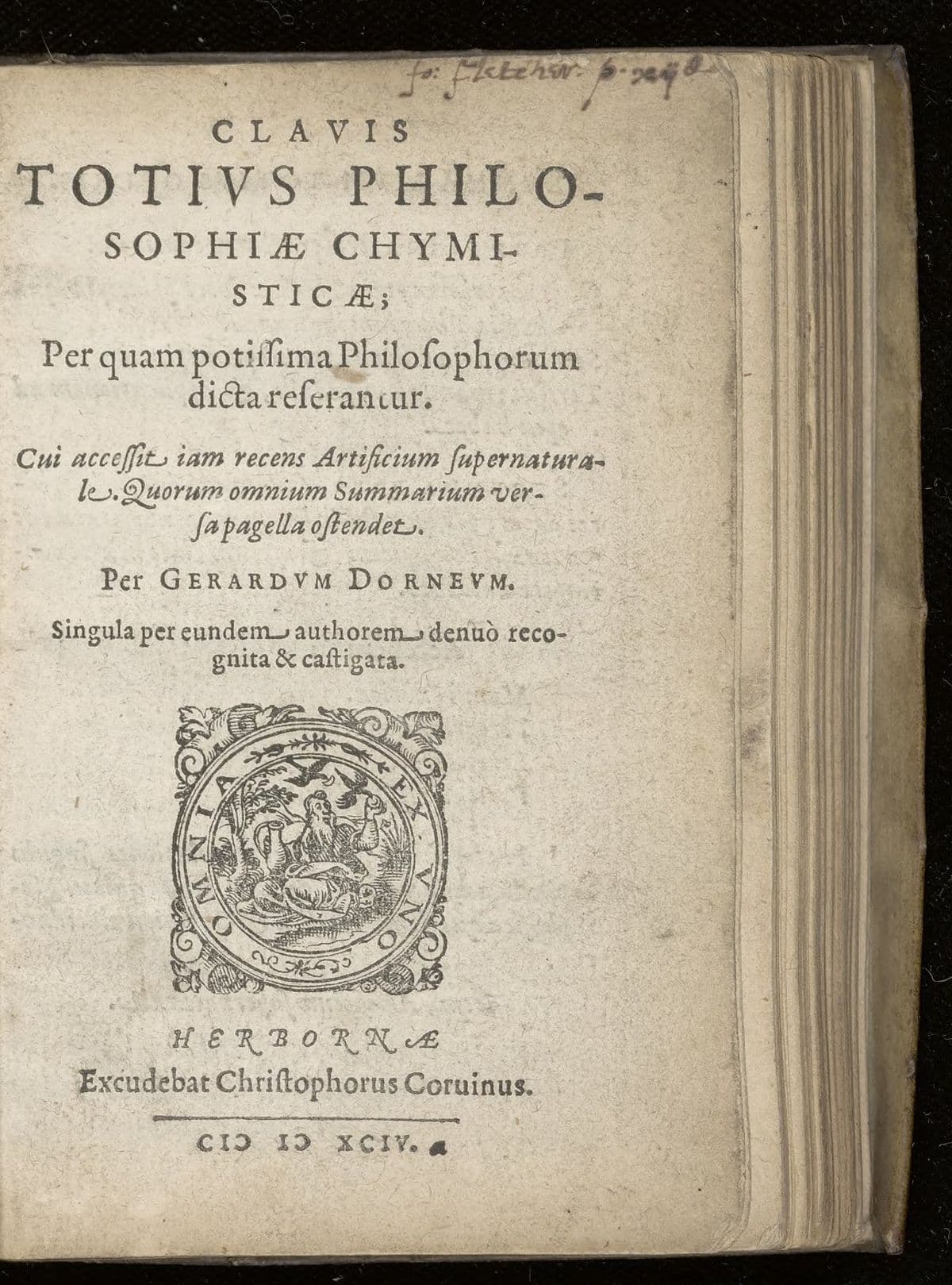 Clavis totius philosophiae chymisticae