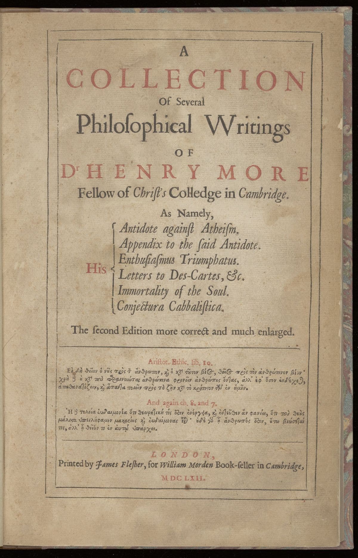 A collection of several philosophical writings