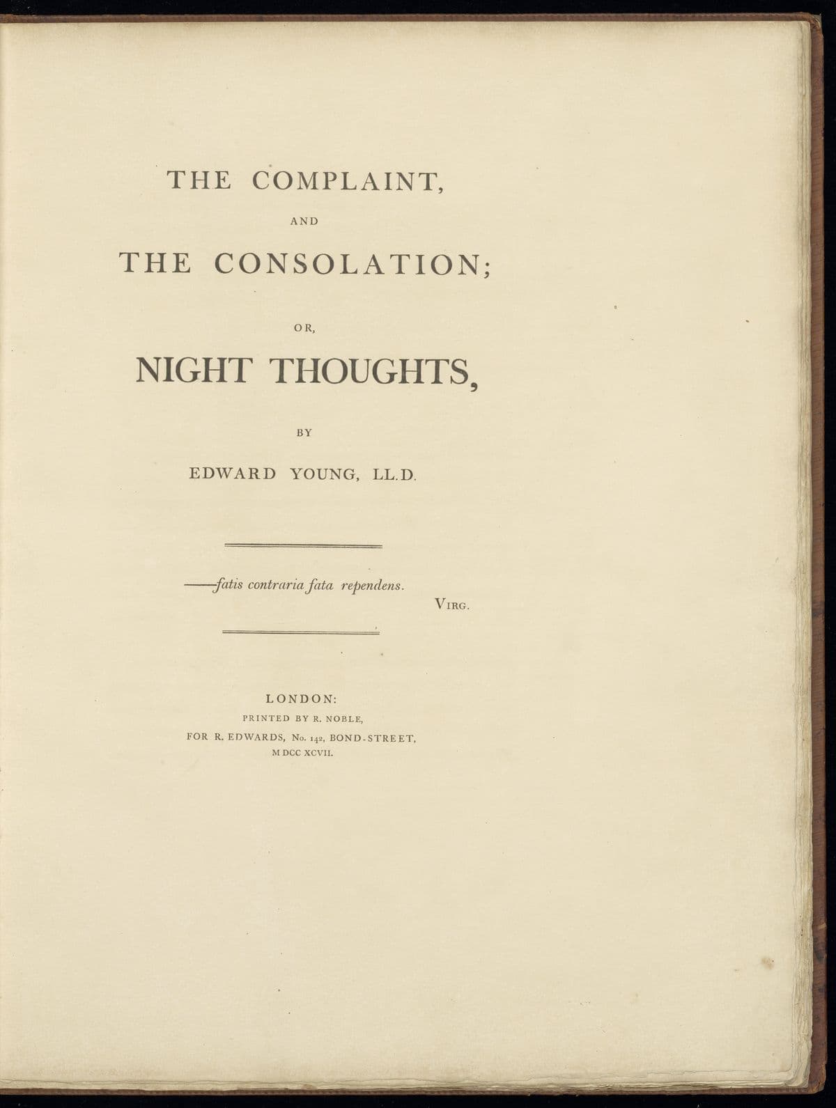 The complaint, and the consolation; or night thoughts