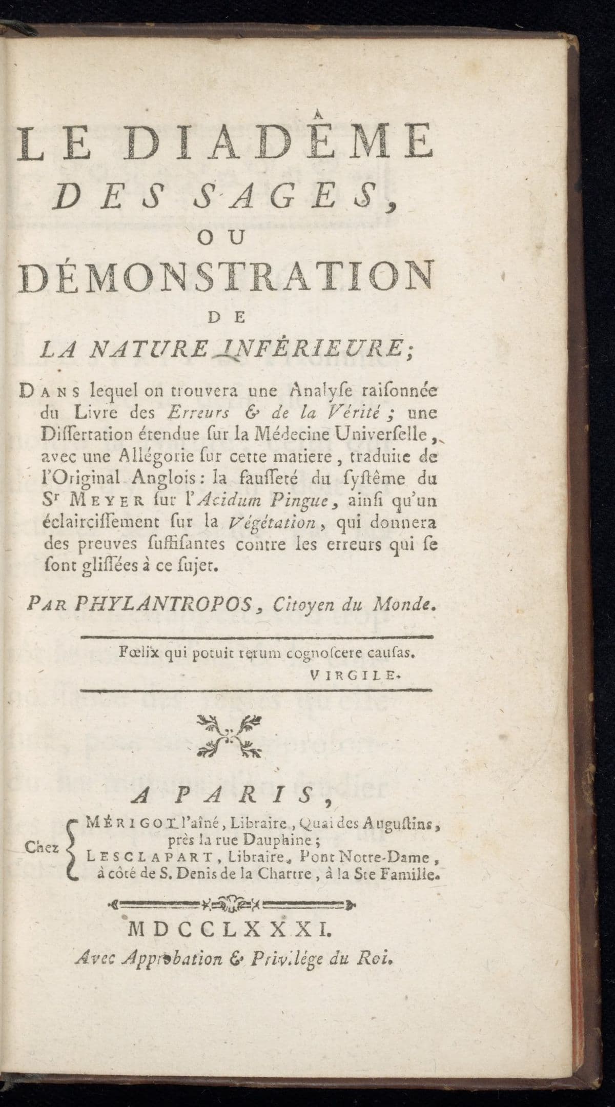 Le diadême des sages