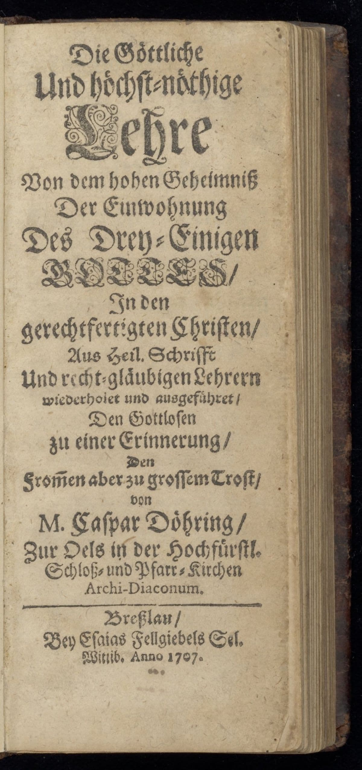 Die goettliche und hoechst-noethige Lehre [...] des drey-einigen Gottes