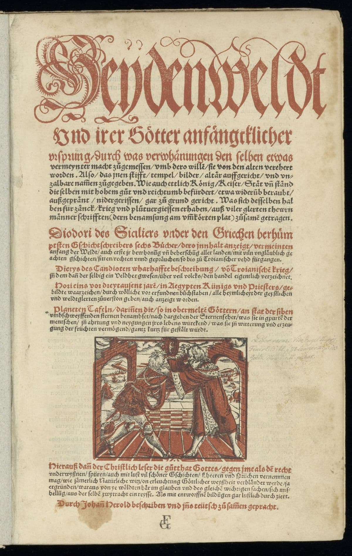 Heydenweldt und irer Götter anfängcklicher Ursprung