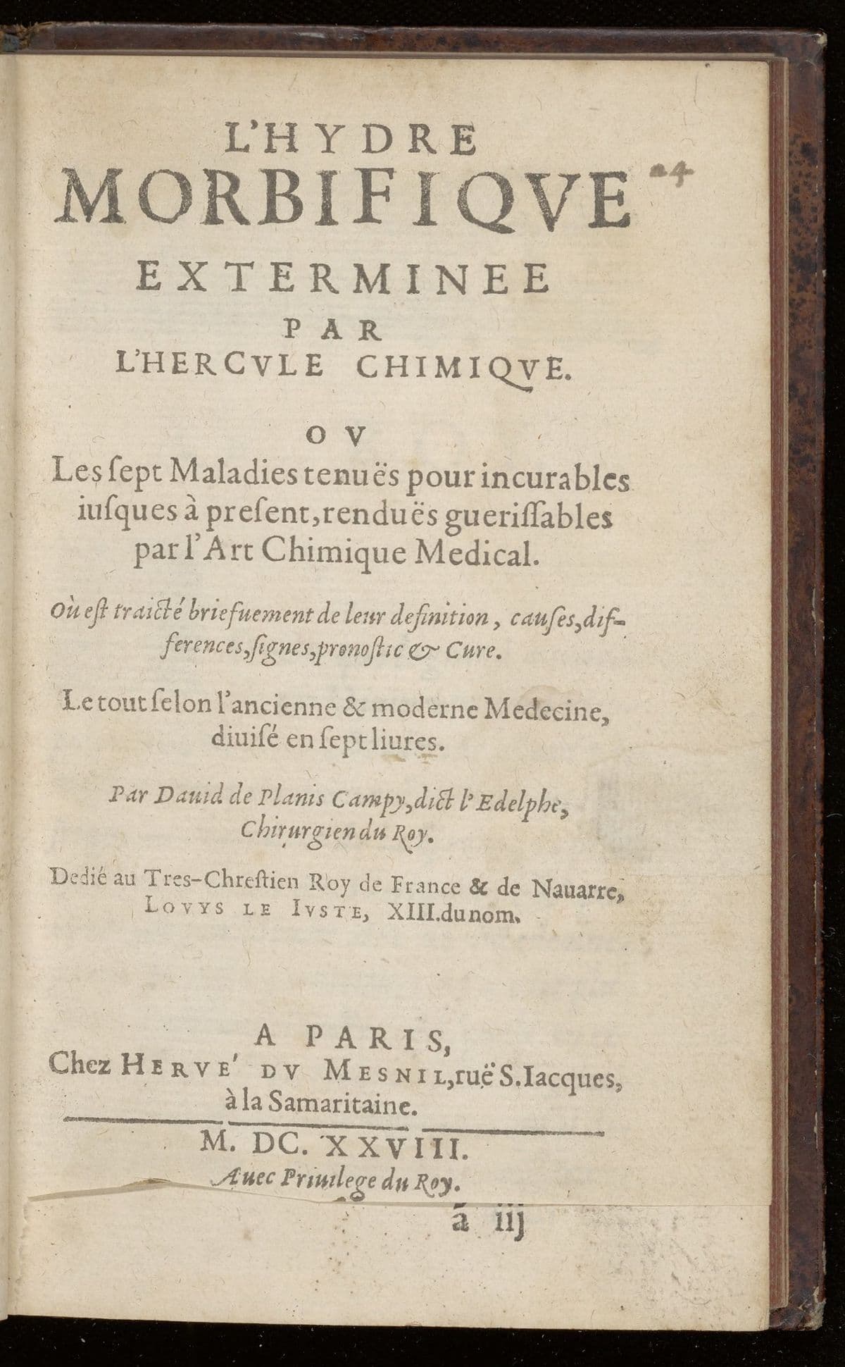 L'Hydre morbifique exterminée par l'Hercule chymique