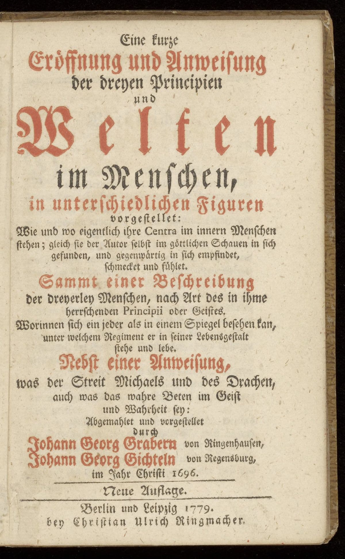 Eine kurze Eroeffnung und Anweisung der dreyen Principien