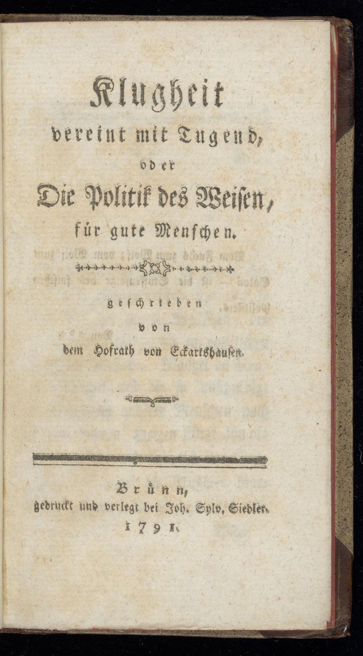 Klugheit vereint mit Tugend