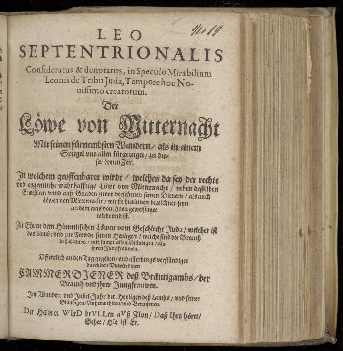 Leo septentrionalis [...] Der Löwe von Mitternacht