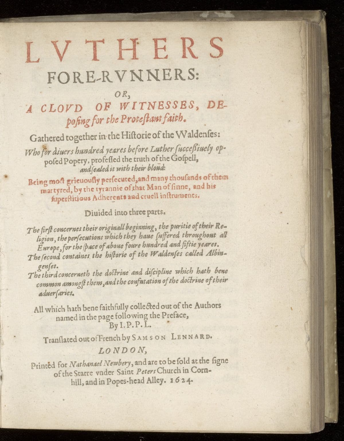 Luther's fore-runners or a cloud of witnesses