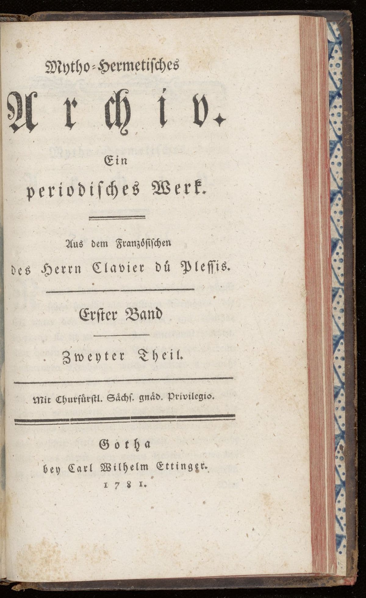 Mytho-hermetisches Archiv. Ein periodisches Werk