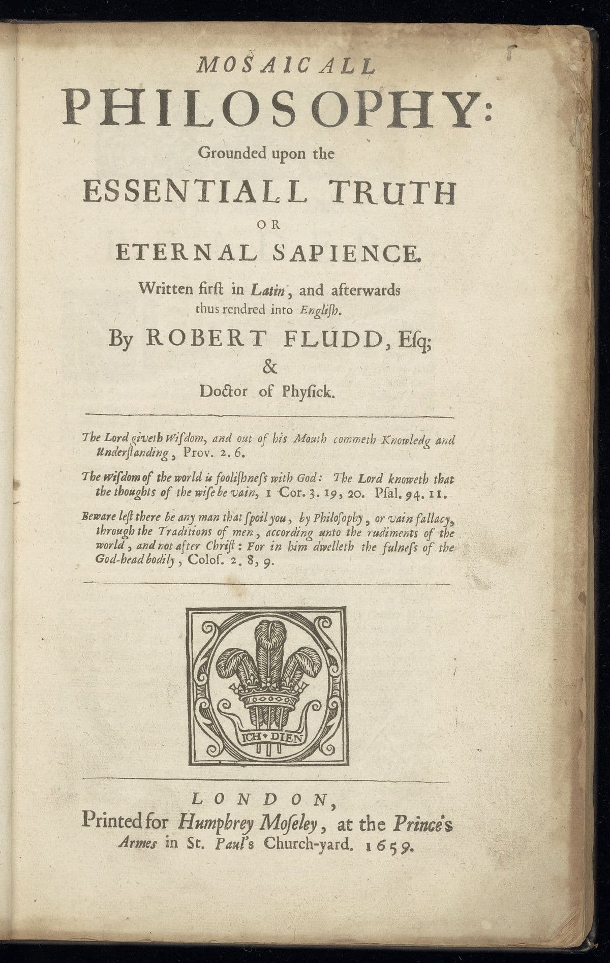 Mosaicall philosophy