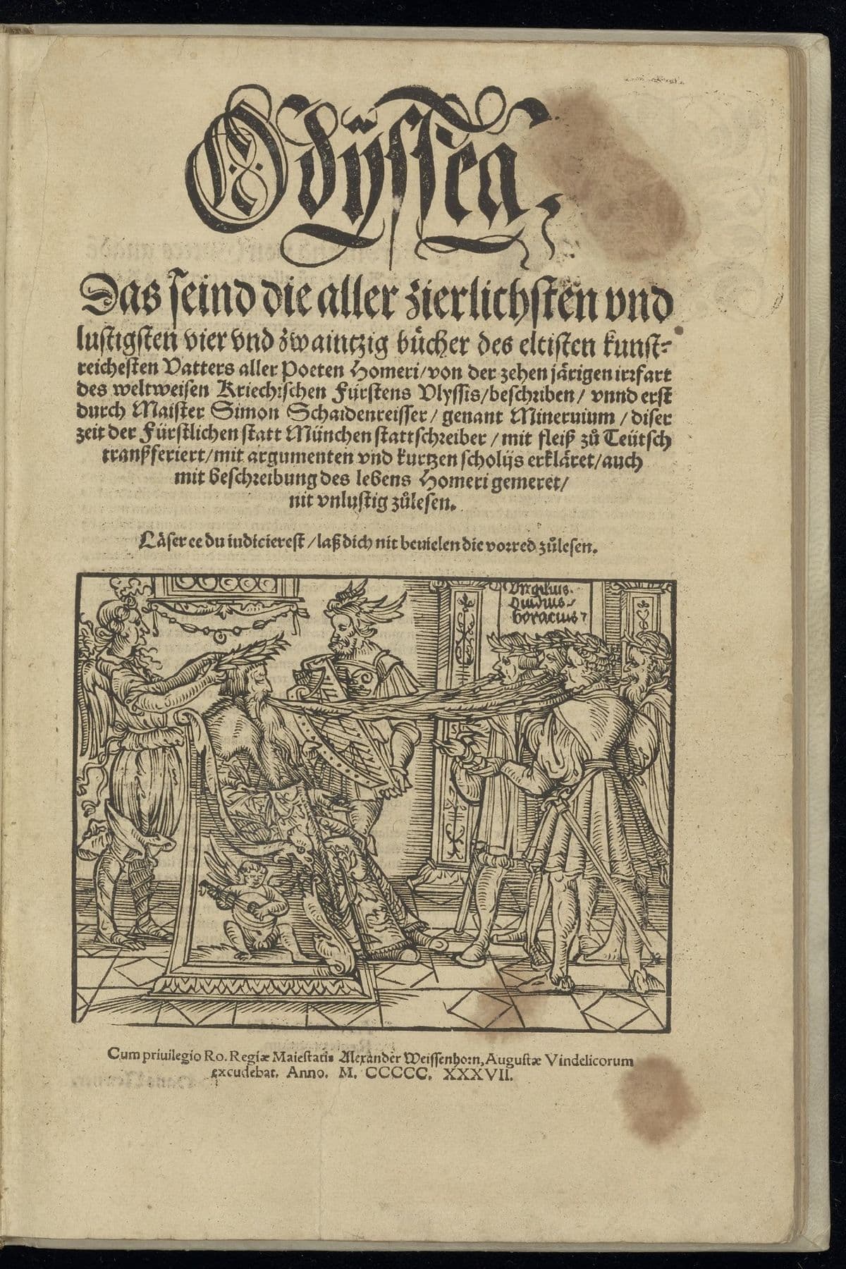 Odyssea. Das seind die aller zierlichsten und lustigsten vier und zwaintzig bücher