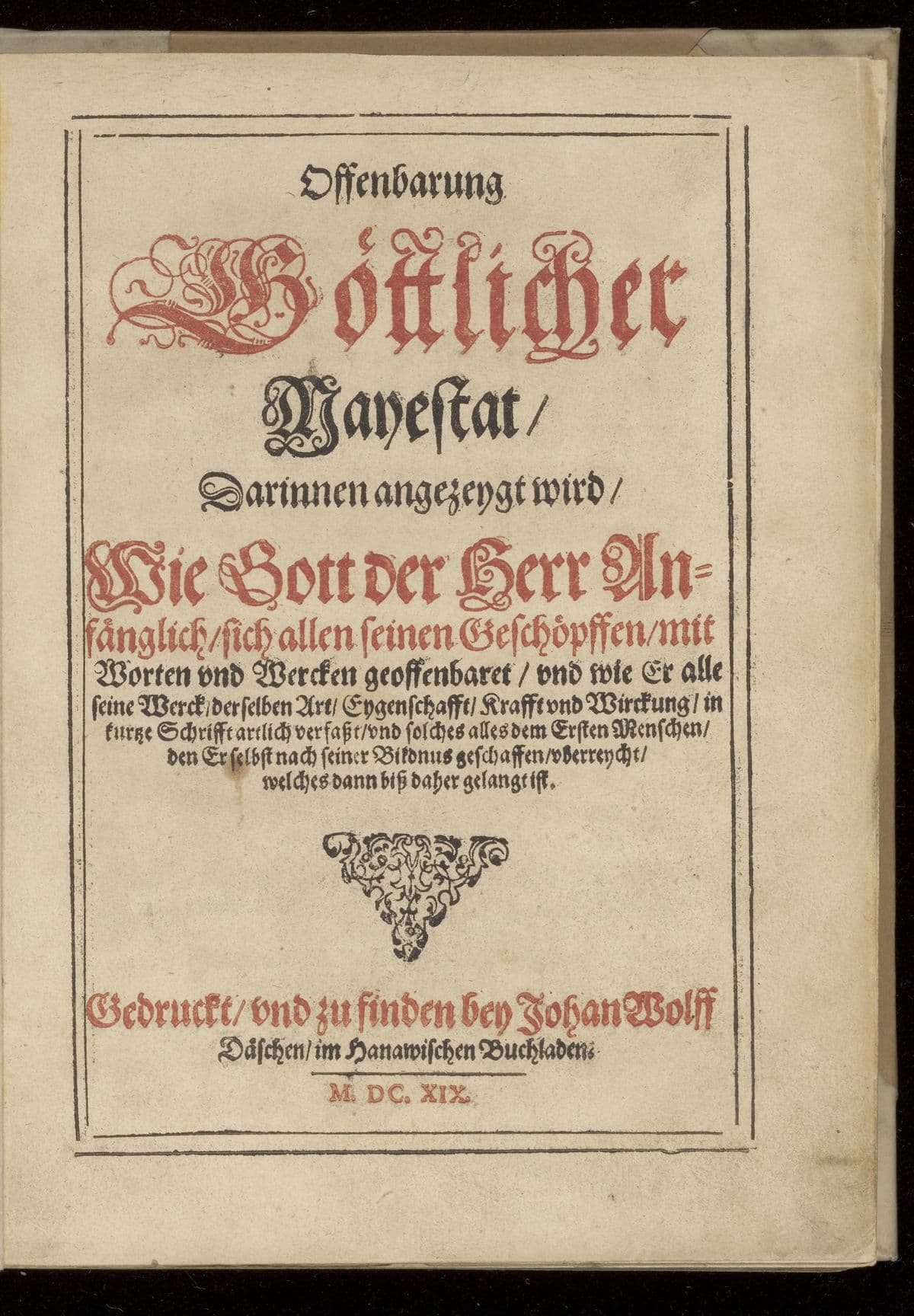 Offenbarung göttlicher Mayestat