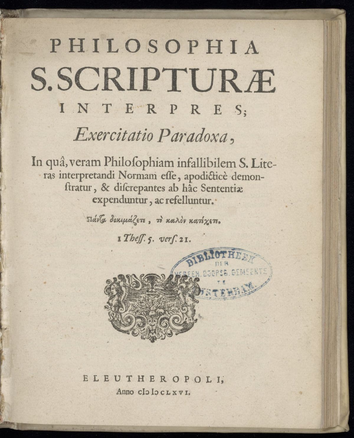 Philosophia S. Scripturae interpres