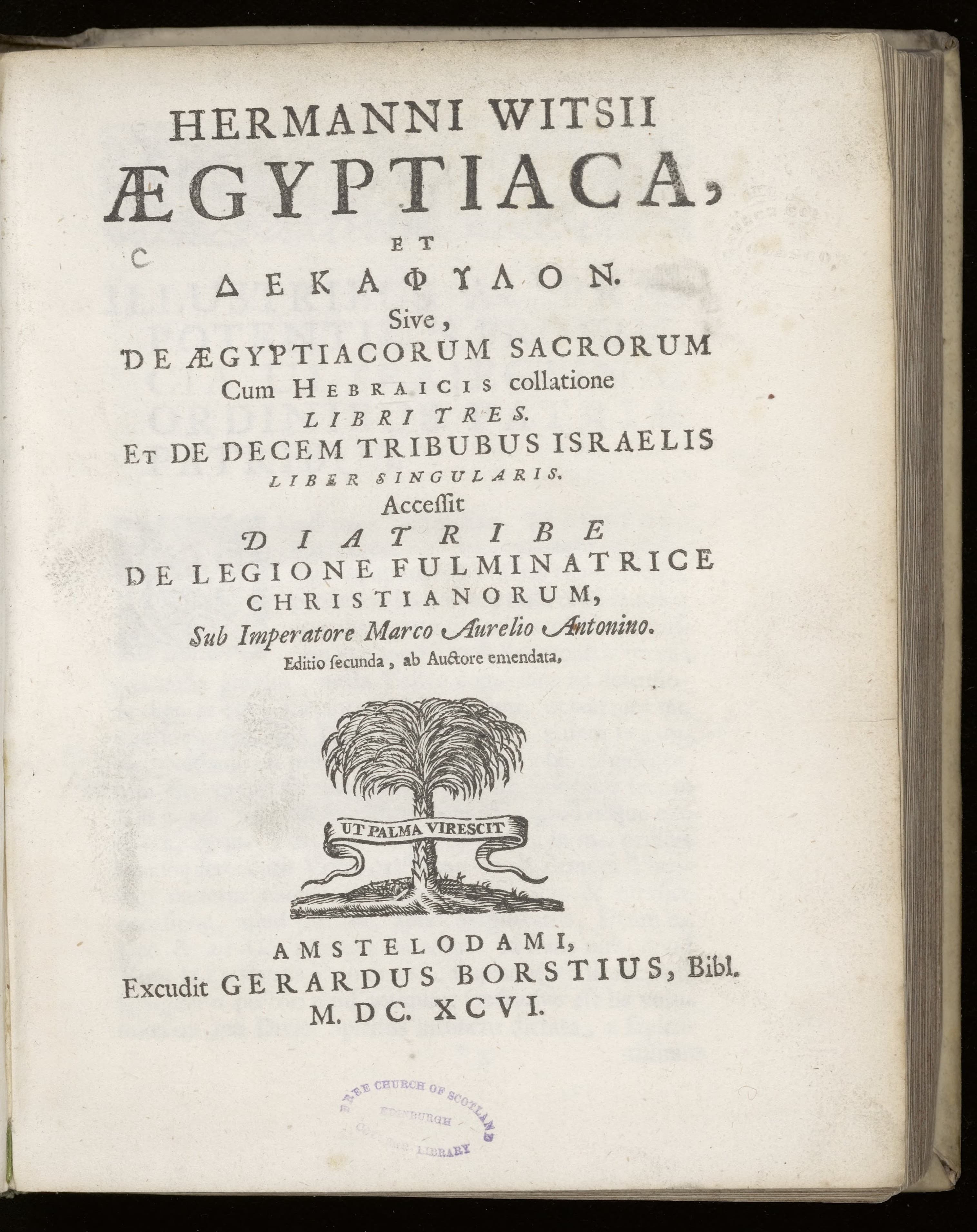 Aegyptiaca et [Greek:] dekaphylon sive de Aegyptiacorum sacrorum