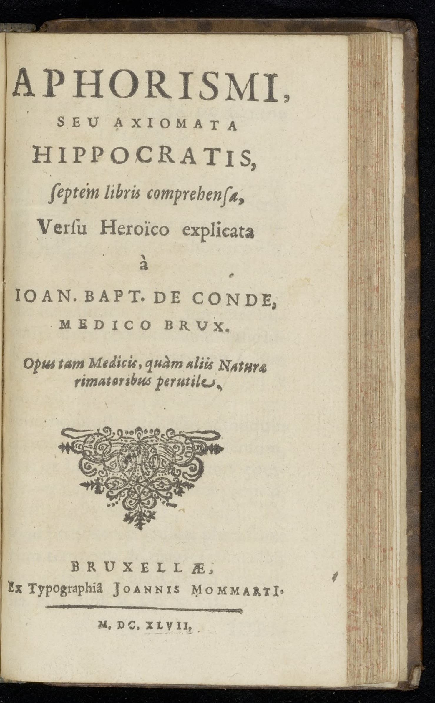 Aphorismi, seu axiomata Hippocratis