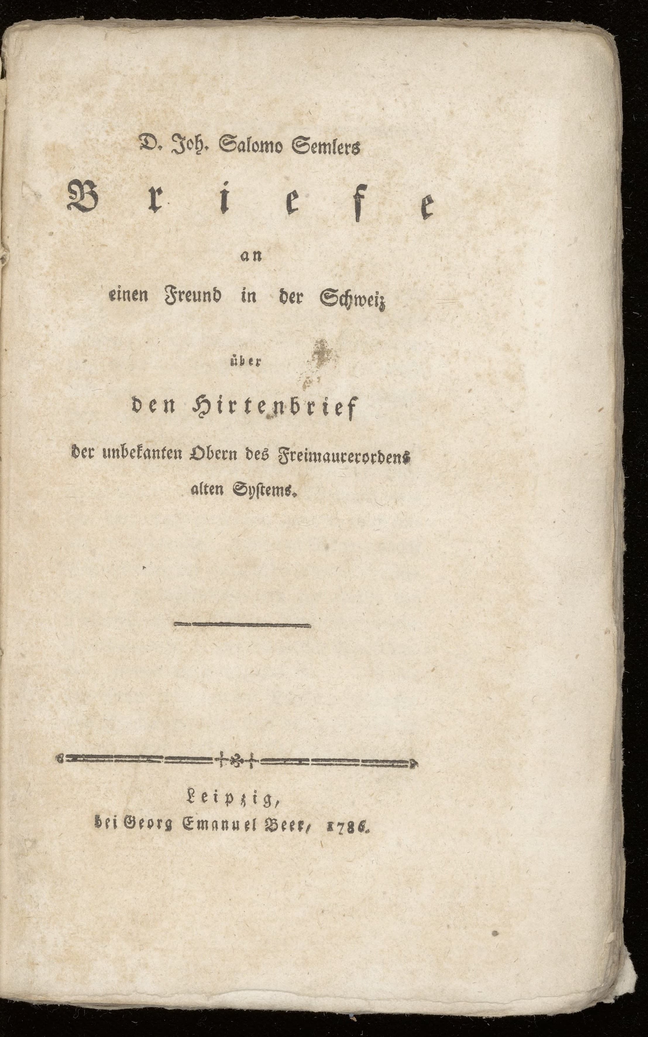 Briefe an einen Freund in der Schweiz