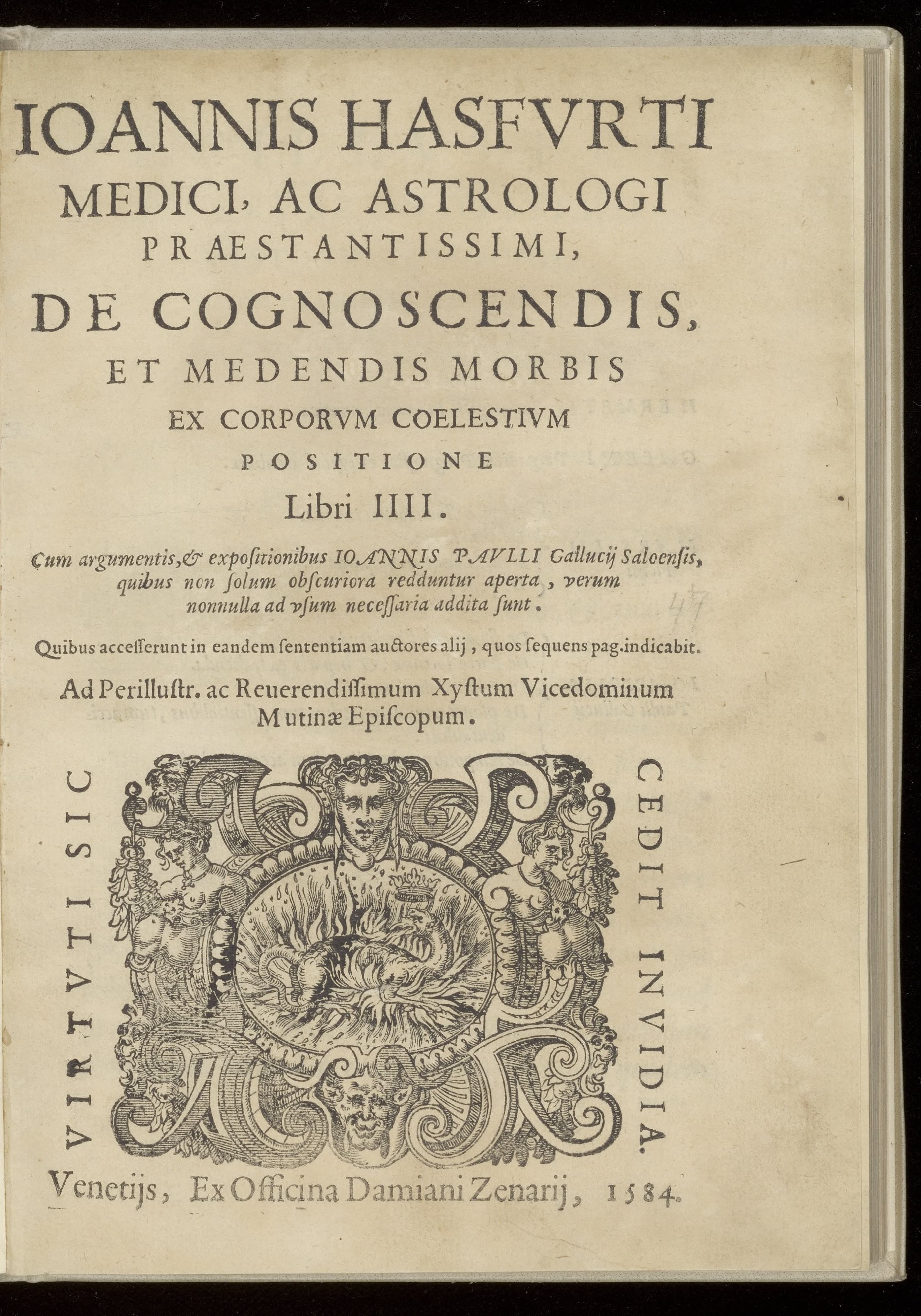 De cognoscendis et medendis morbis ex corporum coelestium positione libri IIII