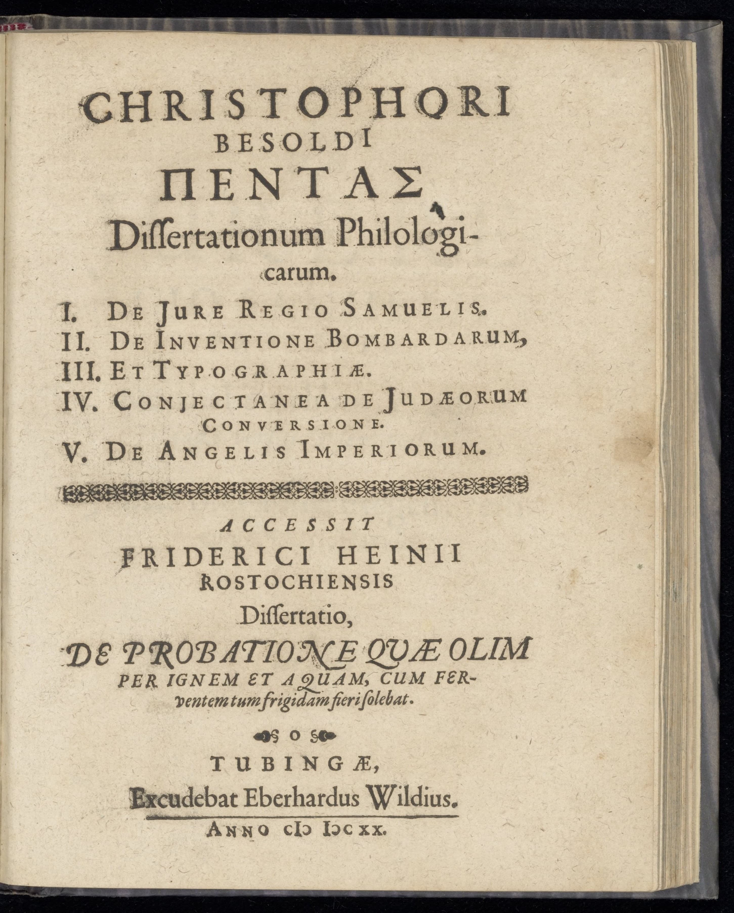 [Greek] Dissertationum philologicarum