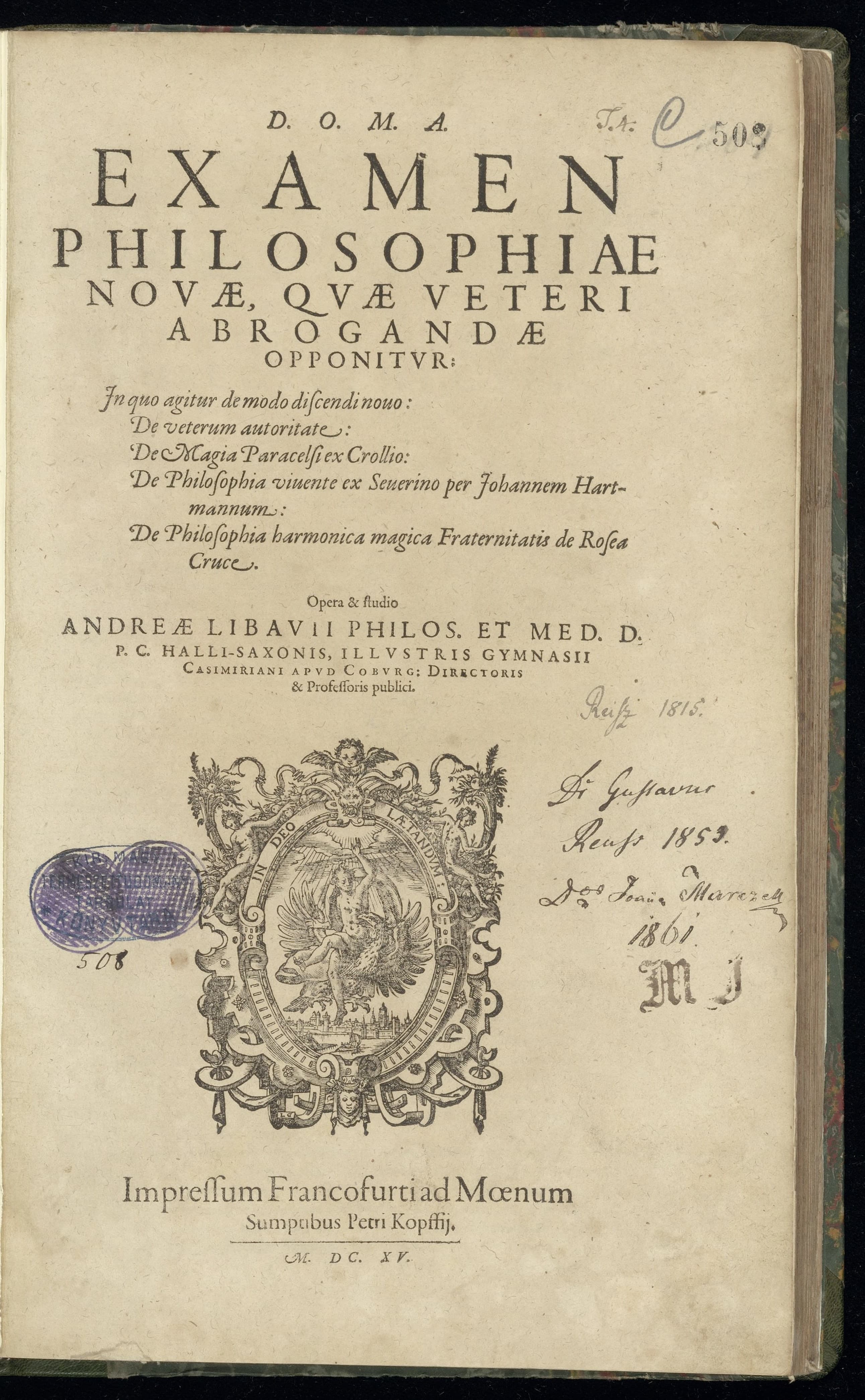 D.O.M.A. Examen philosophiae novae