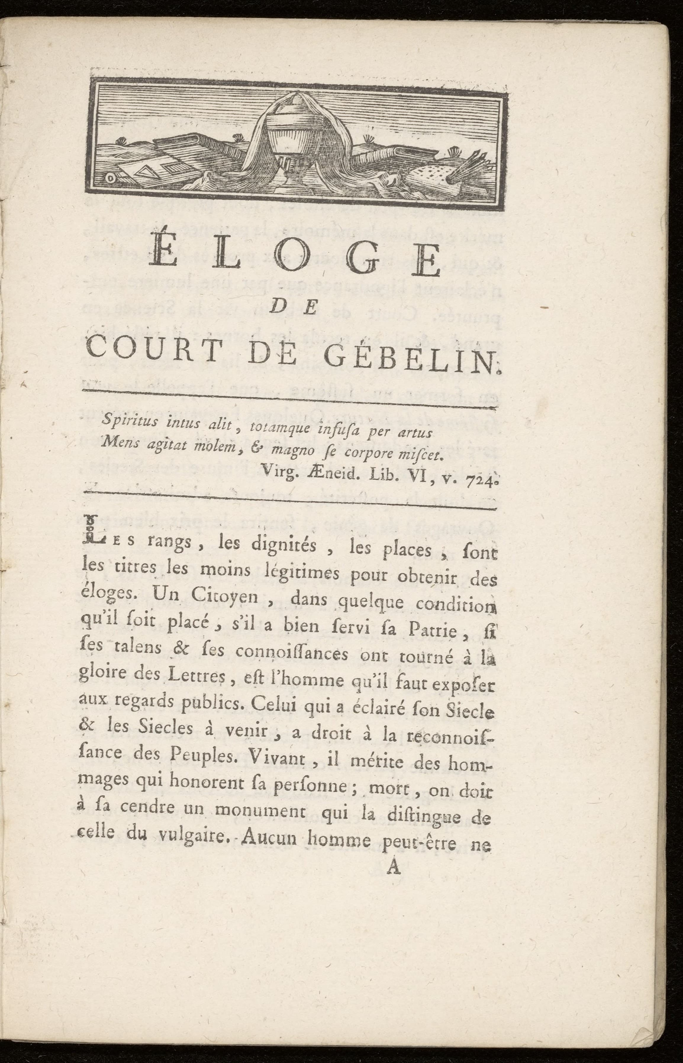 Éloge de Court de Gébelin