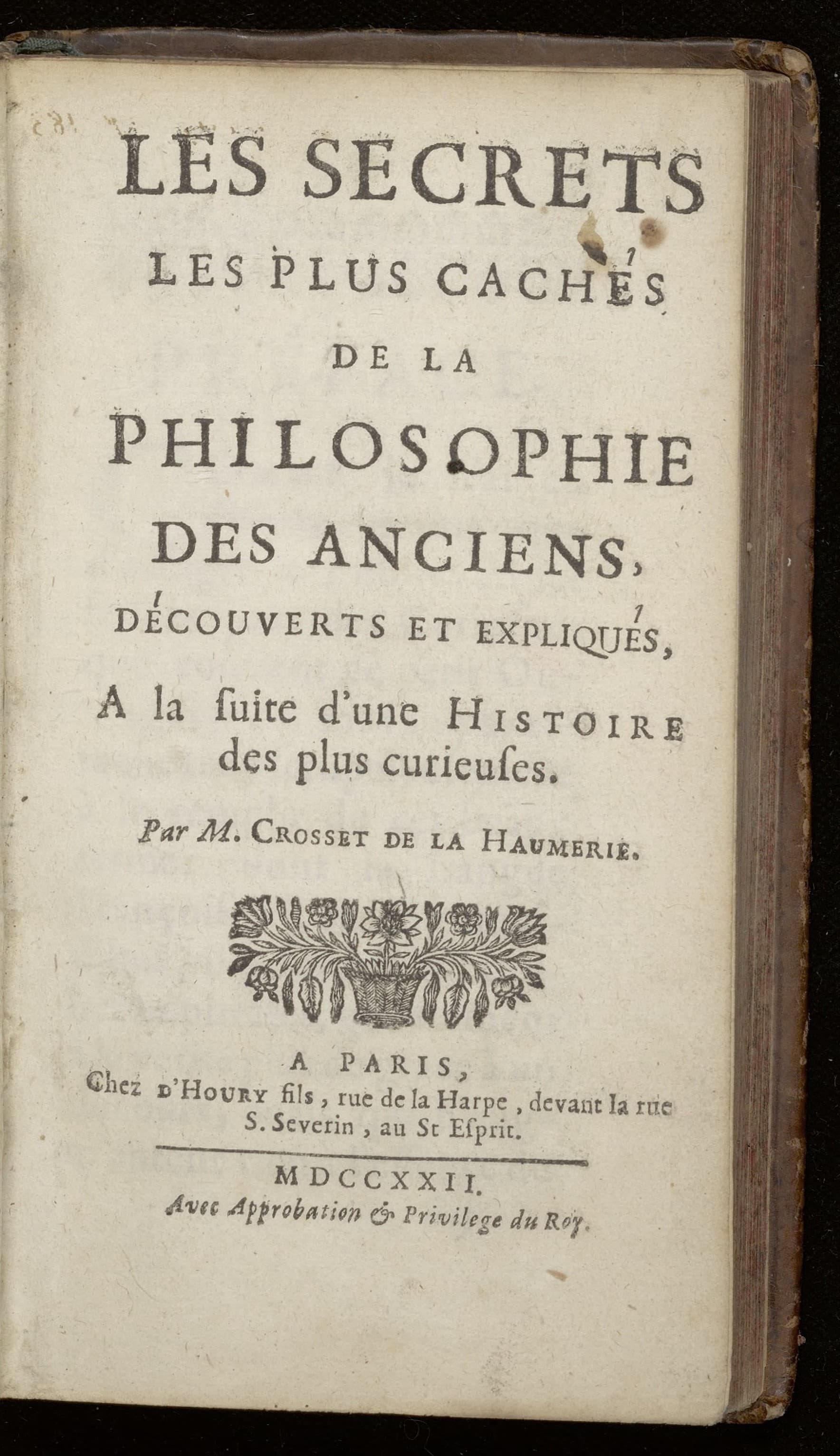 Les secrets les plus cachés de la philosophie des anciens