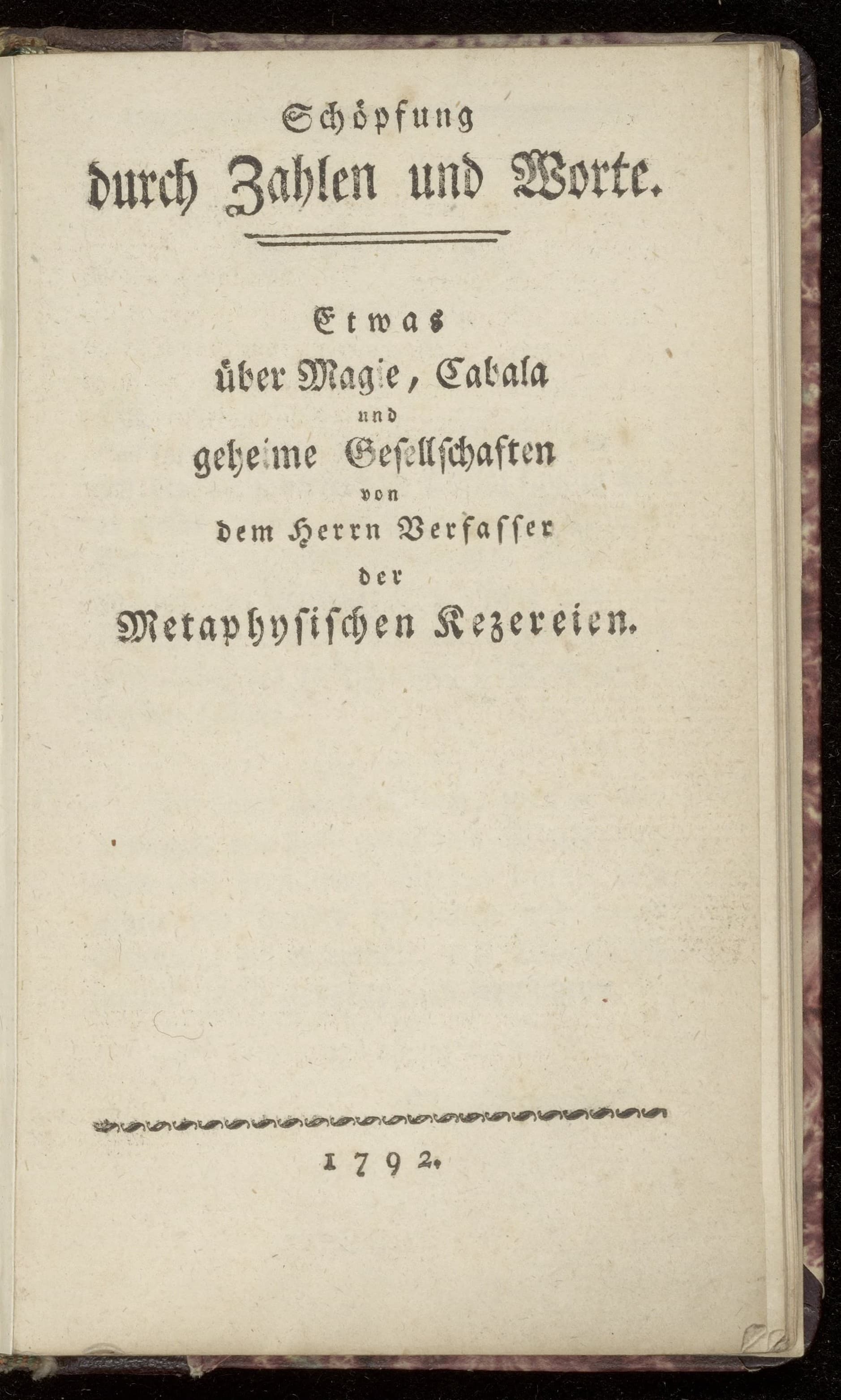 Schöpfung durch Zahlen und Worte