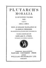 Plutarch's Moralia, Vol. 13 Part 2 (Loeb 470: Stoic Essays)