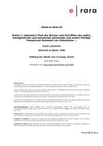 Erster [- zehender] Theil der Bücher und Schrifften des edlen, hochgelehrten und bewehrten philosophi und medici Philippi Theophrasti Bombast von Hohenheim ...