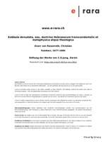 Kabbala denudata, seu, doctrina Hebraeorum transcendentalis et metaphysica atque theologica : opus antiquissimae philosophiae barbaricae variis speciminibus refertissimum ...